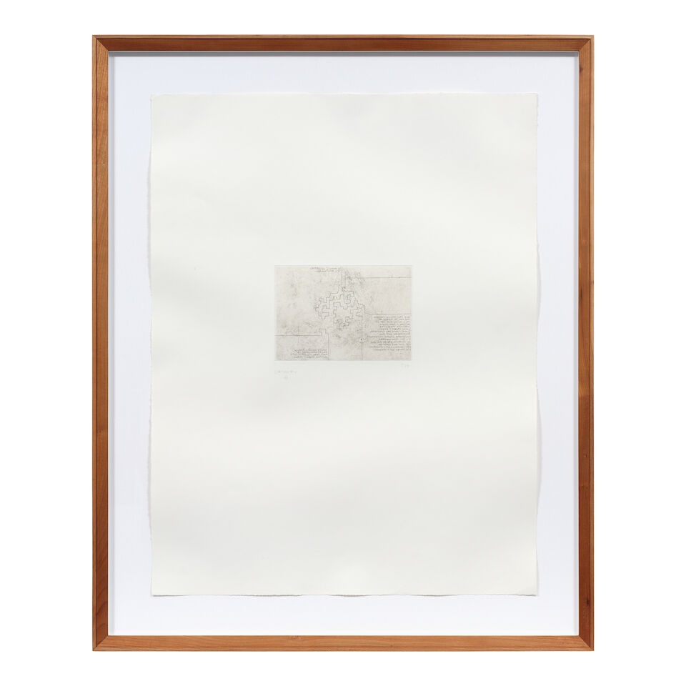Eduardo Chillida (Spanish, 1924-2002) Homenaje a Rosalía de Castro Etching, 1980, on chine ... - 2