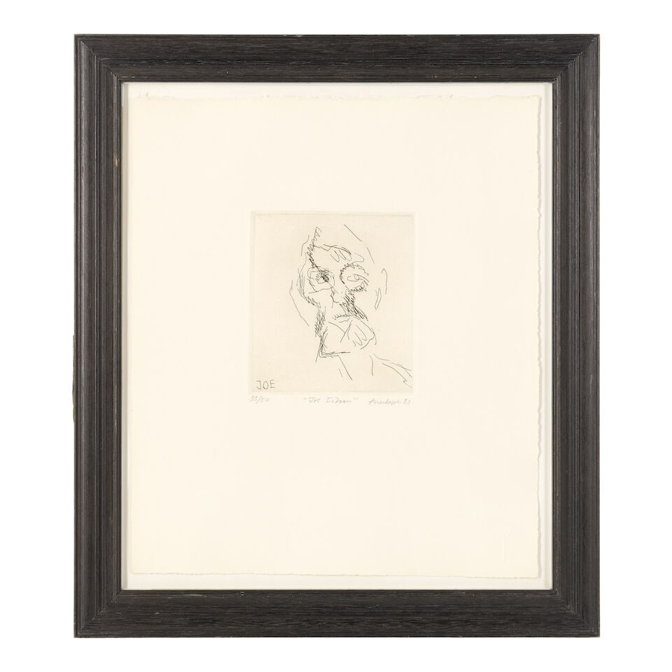 Frank Auerbach (British, 1931-2024) Joe Tilson, from Six Etchings of Heads Etching, 1980, on Arc... - 2