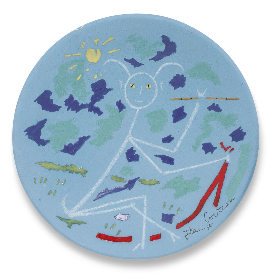Jean Cocteau (French, 1889-1963) Petit Faune joyeux sur bleu signed Jean Cocteau; marked and num... (1 of 2)