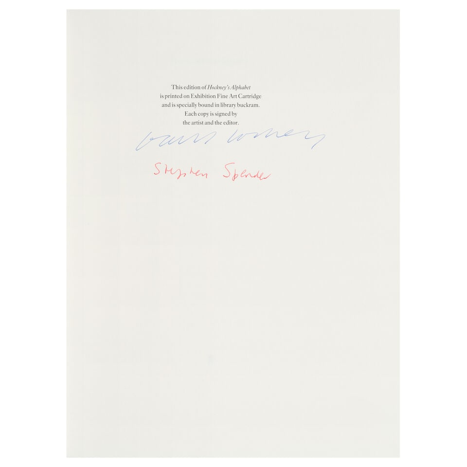 David Hockney R.A. (British, 1937-2026) Hockney's Alphabet The book, 1991, comprising 27 offset ... - 5