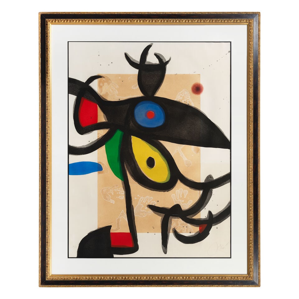 Joan Miró (Spanish, 1893-1983) Inceste au Sahara Etching and aquatint in colours, 1975, on ... - 2
