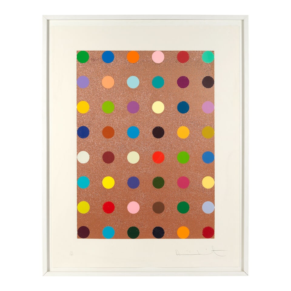 Damien Hirst (British, born 1965) Carvacrol Screenprint with bronze glitter in colours, 2008, on... - 2