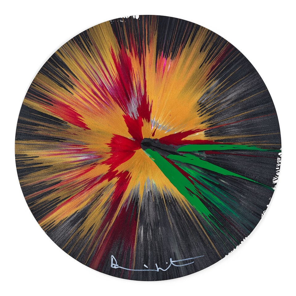 Damien Hirst (British, born 1965) Circle Spin Painting, from The Requiem series Acrylic and meta... (1 of 2)