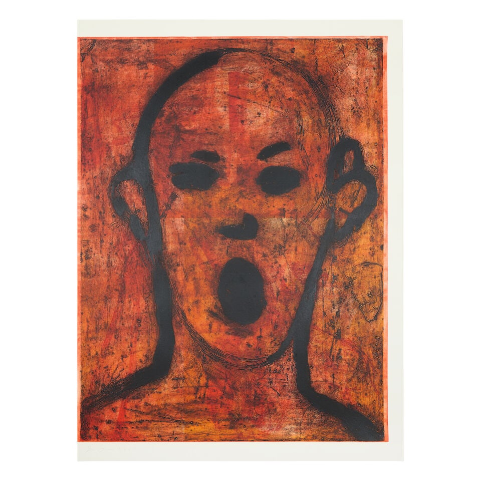 Jim Dine (American, born 1935) Two Poets Singing Beautifully The pair of etchings and collagraph... - 2
