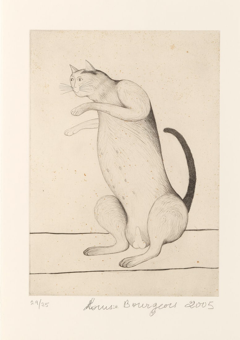 Louise Bourgeois (French/American, 1911-2010) Male and Female The pair of drypoints, 2005, on ch... - 3