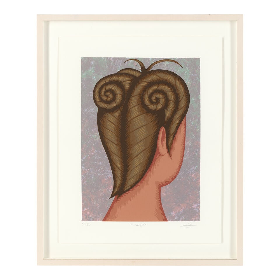 Julie Curtiss (French, born 1982) Escargot Screenprint in colours, 2019, on Rising Museum Board,... - 2