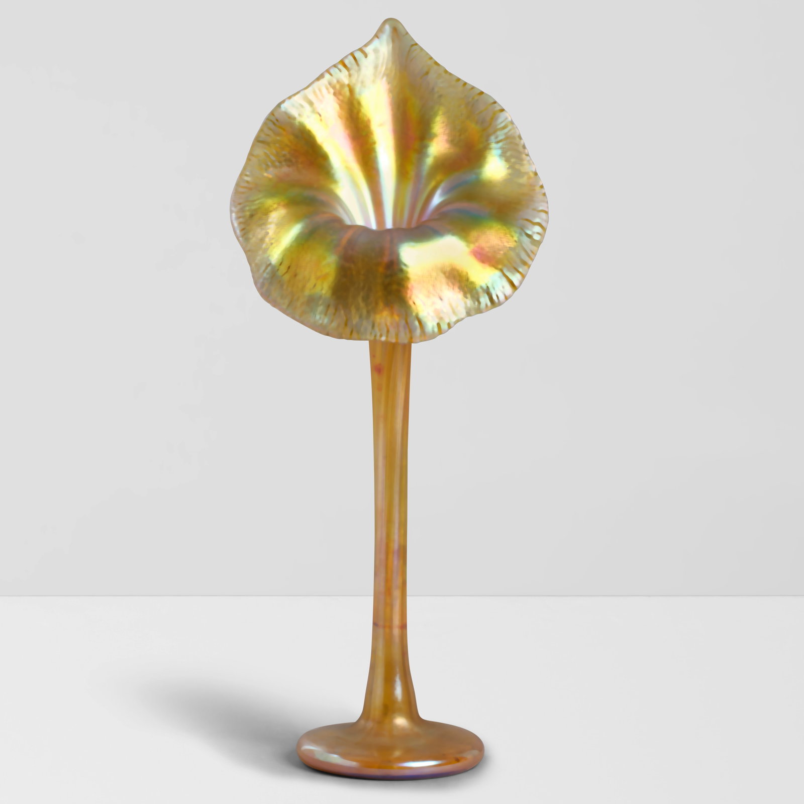 TIFFANY STUDIOS (1899-1930) 'Jack-in-the-Pulpit' Vasecirca 1910Favrile glass, etched '4082 K L.C... (1 of 1)