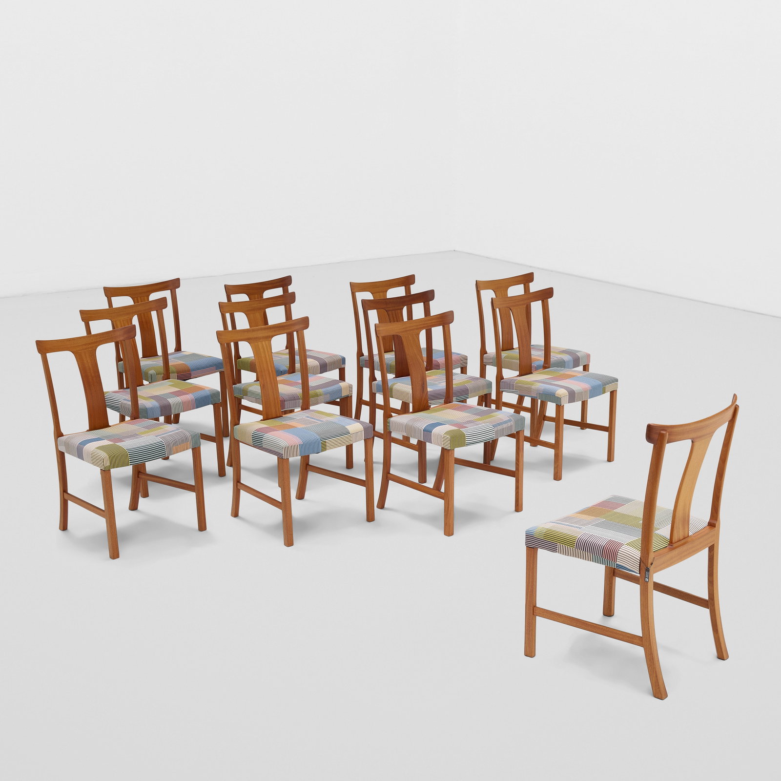 OLE WANSCHER (1903-1985) Set of Twelve 'Benedikte' Chairsmahogany, upholstery, eight chairs with... (1 of 1)