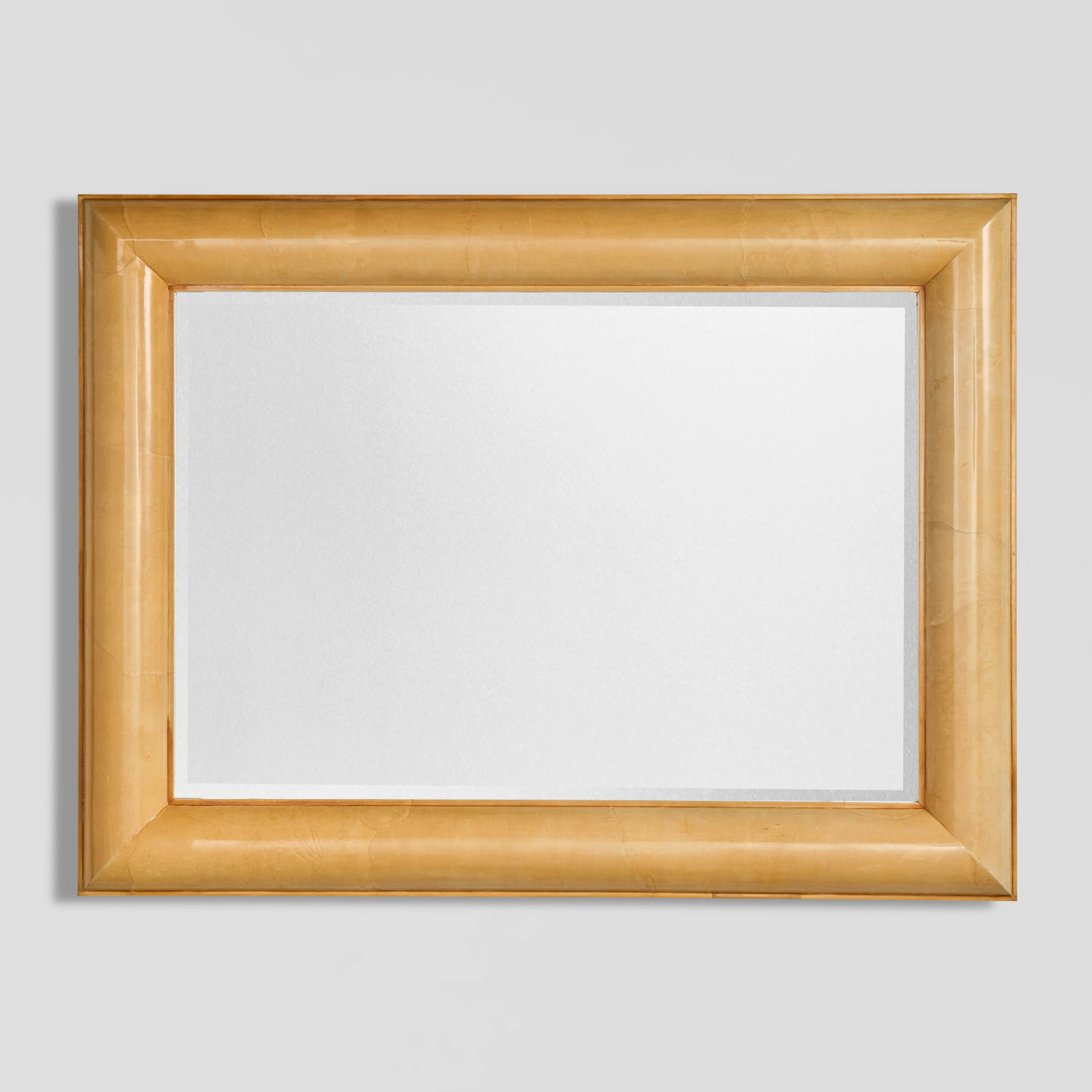 KARL SPRINGER (1931-1991) Monumental 'Half Round Molding Mirror with Step Down Detail'circa 1970... (1 of 1)