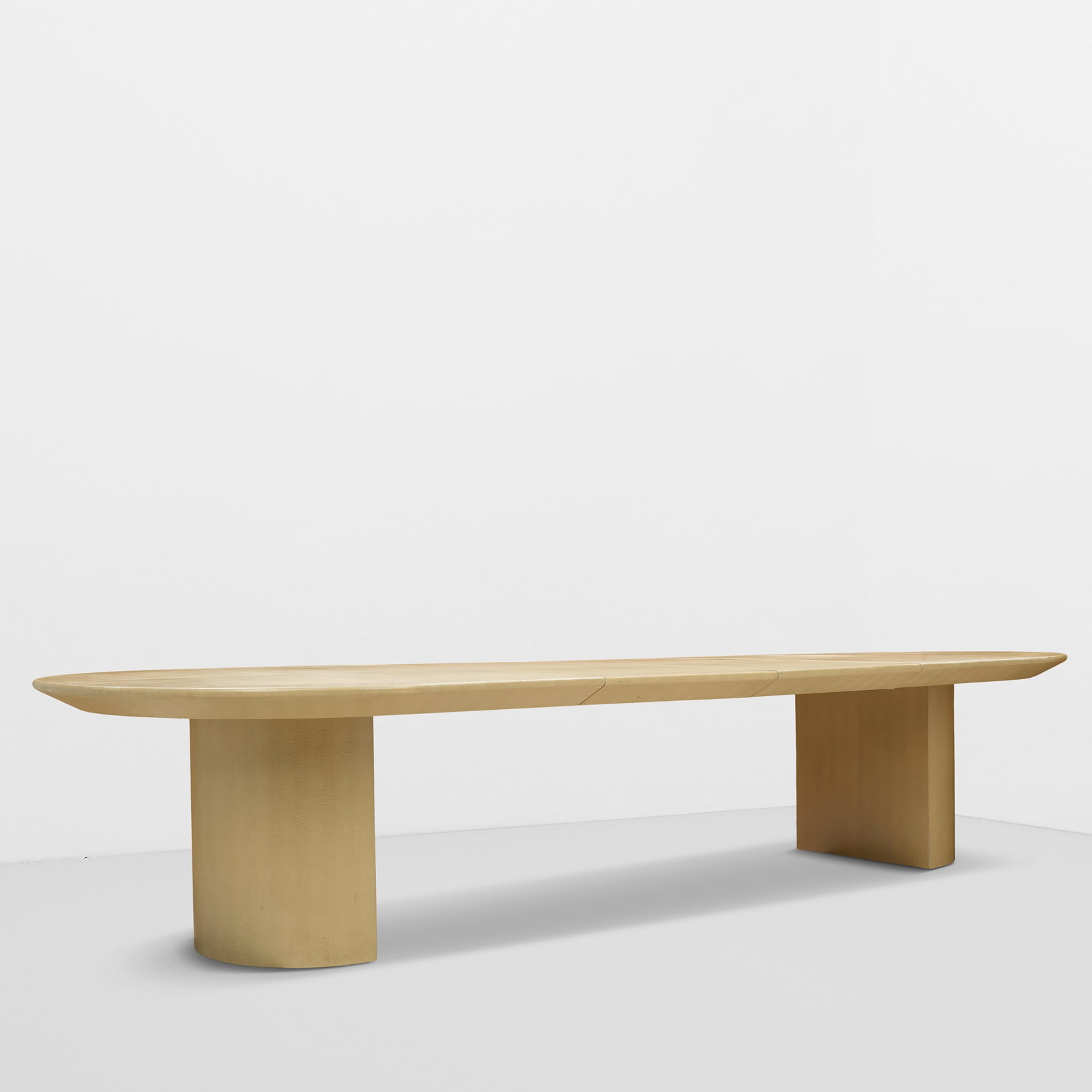 KARL SPRINGER (1931-1991) 'Knife Edge' Dining Table1987faux snakeskin, with leather label impres... (1 of 1)