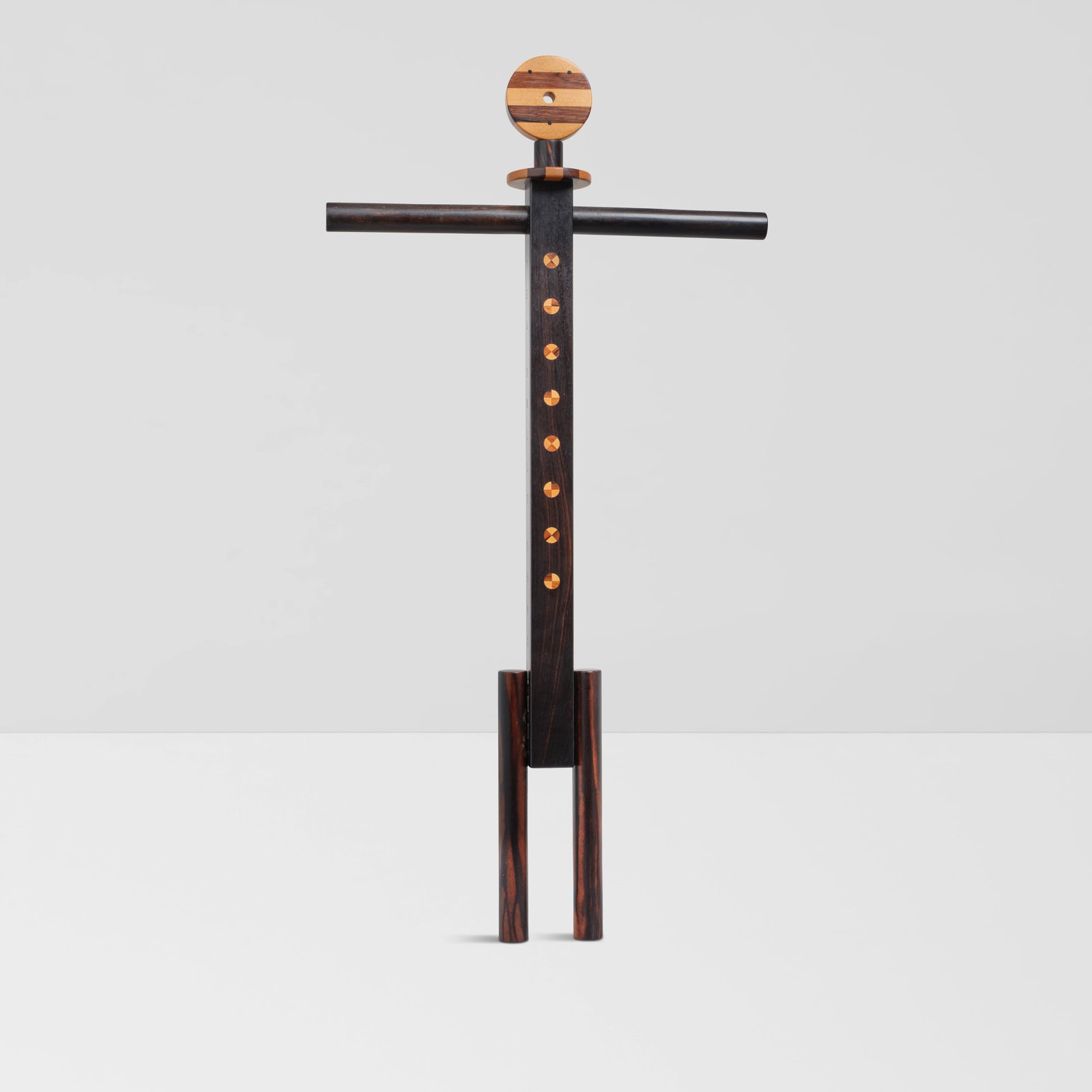 PAMELA WEIR-QUITON (BORN 1944) Yea Doll 1985bird's eye maple, ebony, rosewood, with lucite base,... (1 of 1)