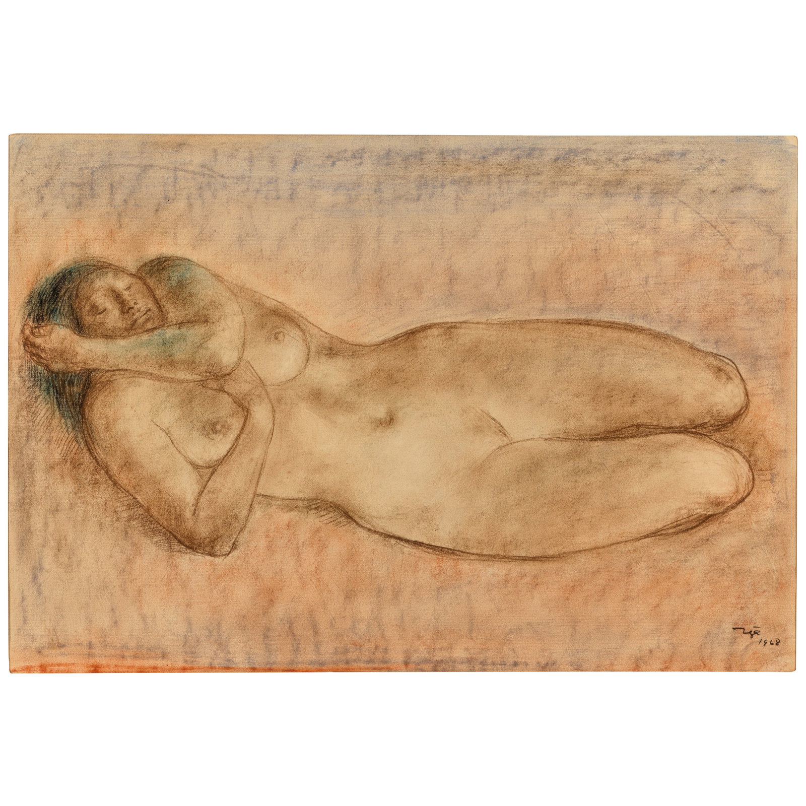 FRANCISCO ZÚÑIGA (1912-1998) Mujer Acostada1968pastel on paper, signed and dated 'Z... (1 of 1)