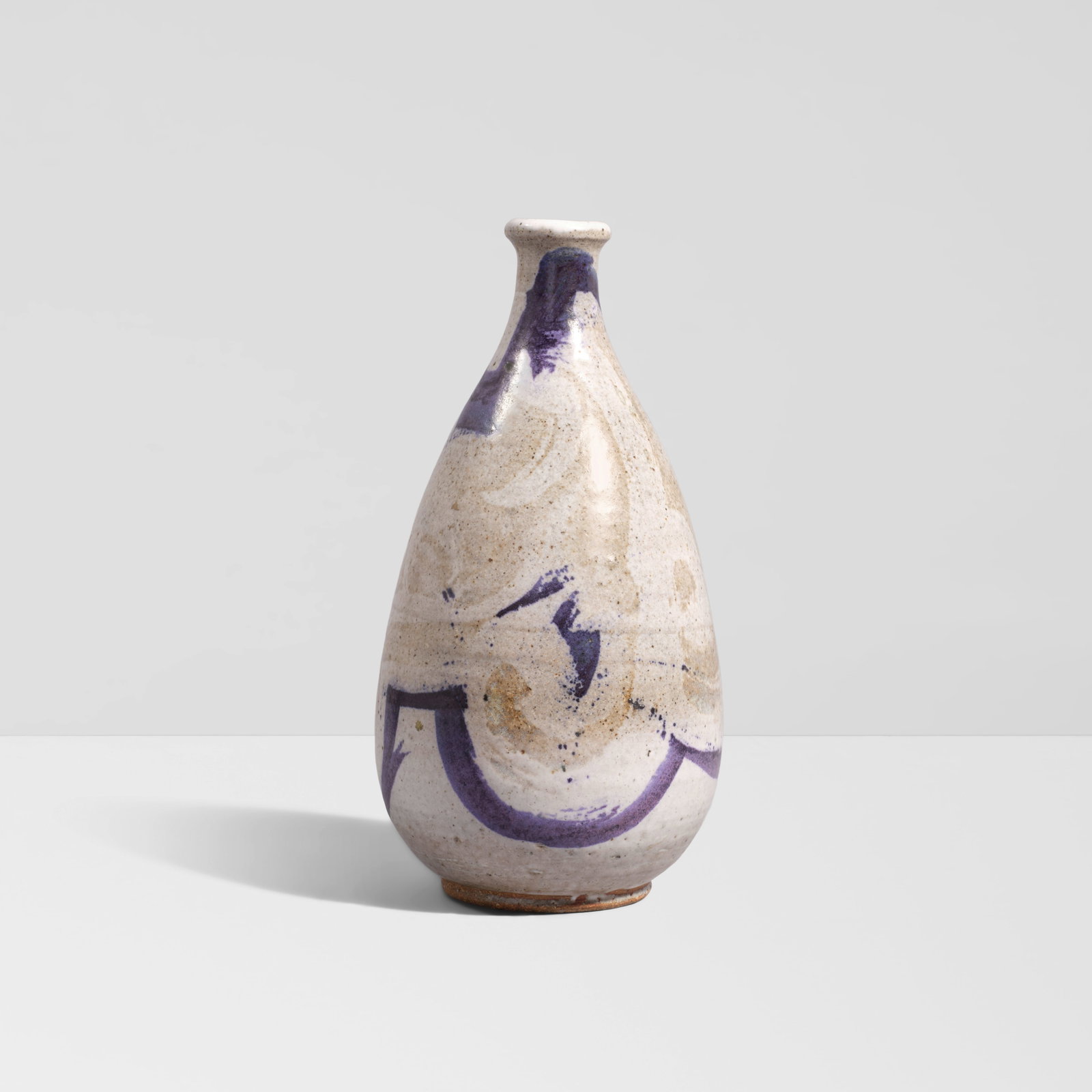 PETER VOULKOS (1924-2002) Decorated Teardrop Bottleglazed stoneware, incised 'Voulkos' on unders...: PETER VOULKOS (1924-2002) Decorated Teardrop Bottle glazed stoneware, incised 'Voulkos' on underside height 10 1/2in (26.6cm); diameter 5 1/2in (14cm) Saleroom notices: Exhibited: Beverly Hills, Calif