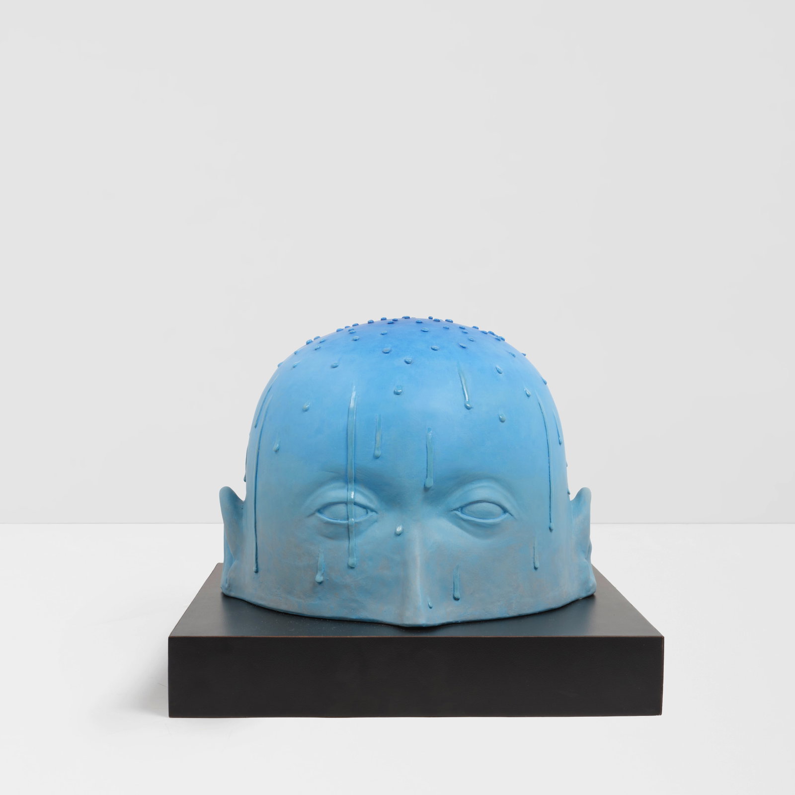 VERNE FUNK (BORN 1932) Blue Headglazed ceramic, laminated wood, incised 'Funk'height inclusive o...: VERNE FUNK (BORN 1932) Blue Head glazed ceramic, laminated wood, incised 'Funk' height inclusive of integral base 10in (25.4cm); width 12in (30.5cm); depth 14in (35.6cm) For further information on thi