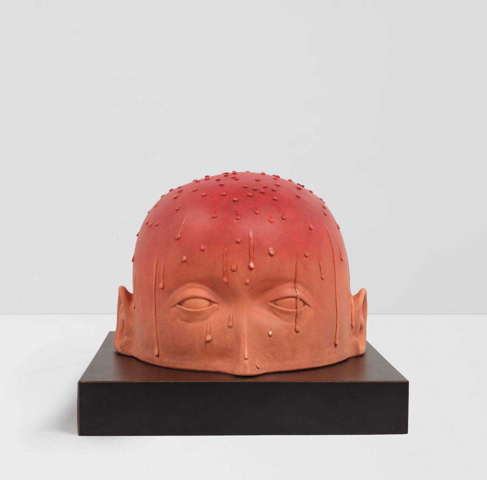 VERNE FUNK (BORN 1932) Red Headglazed ceramic, laminated wood, incised 'Funk'height inclusive of...: VERNE FUNK (BORN 1932) Red Head glazed ceramic, laminated wood, incised 'Funk' height inclusive of integral base 10in (25.4cm); width 12in (30.5cm); depth 14in (35.6cm) For further information on this