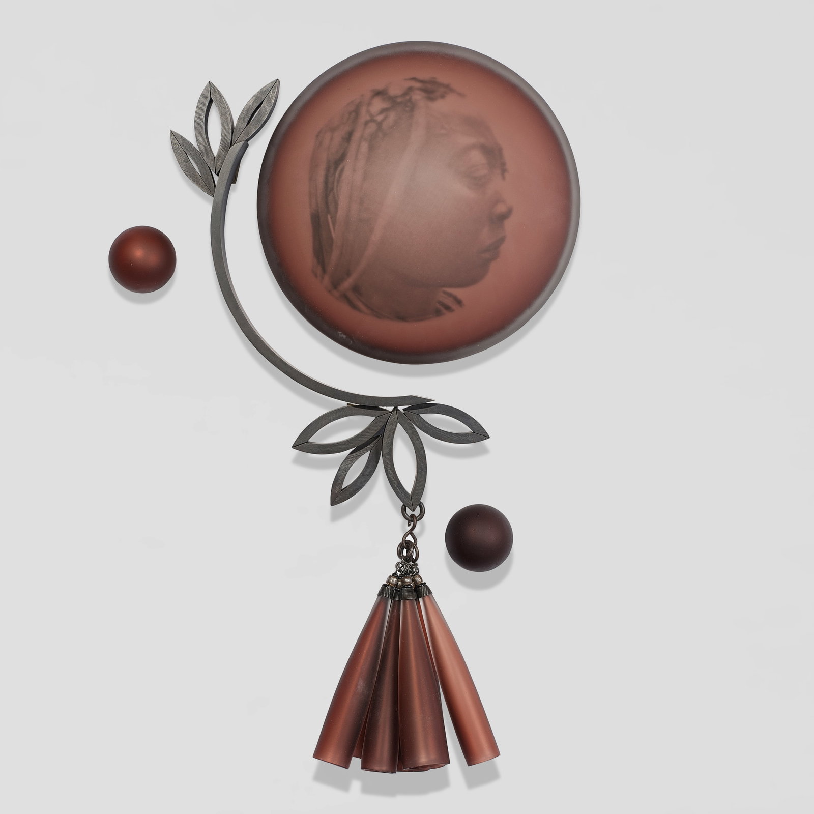 JENNY POHLMAN (BORN 1960) AND SABRINA KNOWLES (BORN 1955) Wall-Mounted Sculpture blown glass, me...: JENNY POHLMAN (BORN 1960) AND SABRINA KNOWLES (BORN 1955) Wall-Mounted Sculpture blown glass, metal overall height 24in (61cm); width 19in (48.5cm); depth 4in (10cm) For further information on this lo