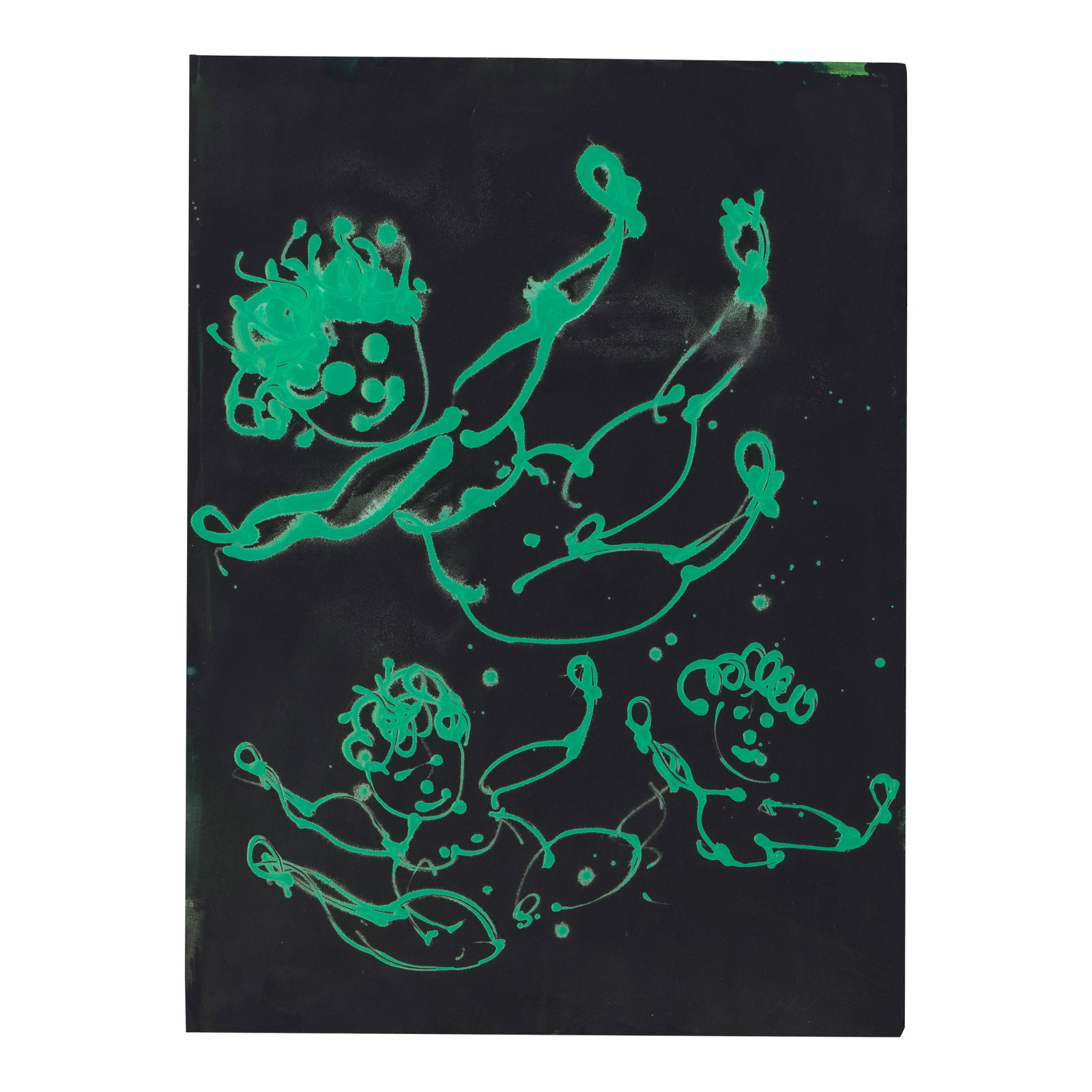 DALE CHIHULY (BORN 1941) Untitled (Three Putti)acrylic on black paper, signed 'Chihuly' lower r... (1 of 1)
