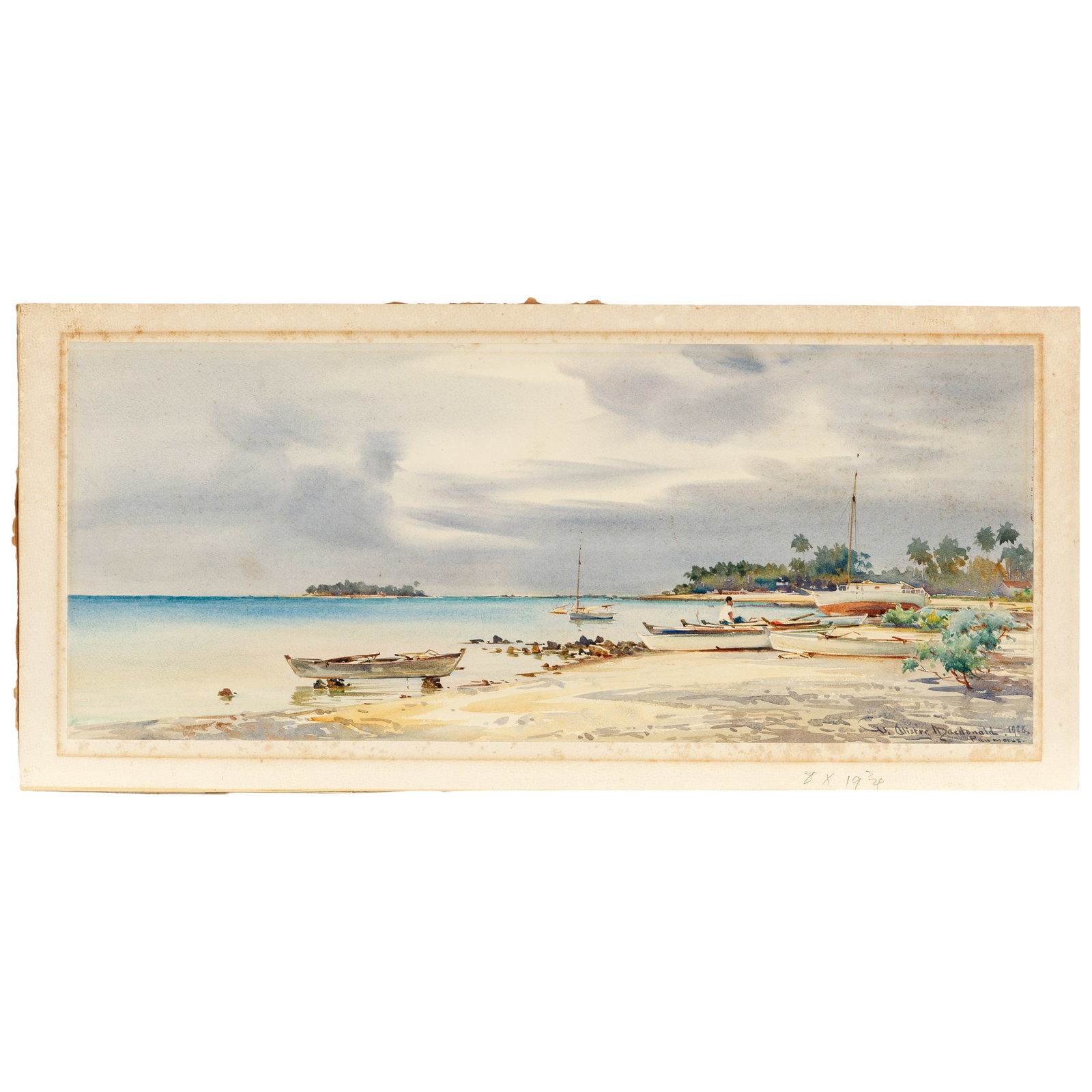 William Alister MacDonald (British, 1861-1948) Greyness and Calm (Lagoon Shore, Hikueru, Paumotu... (1 of 1)