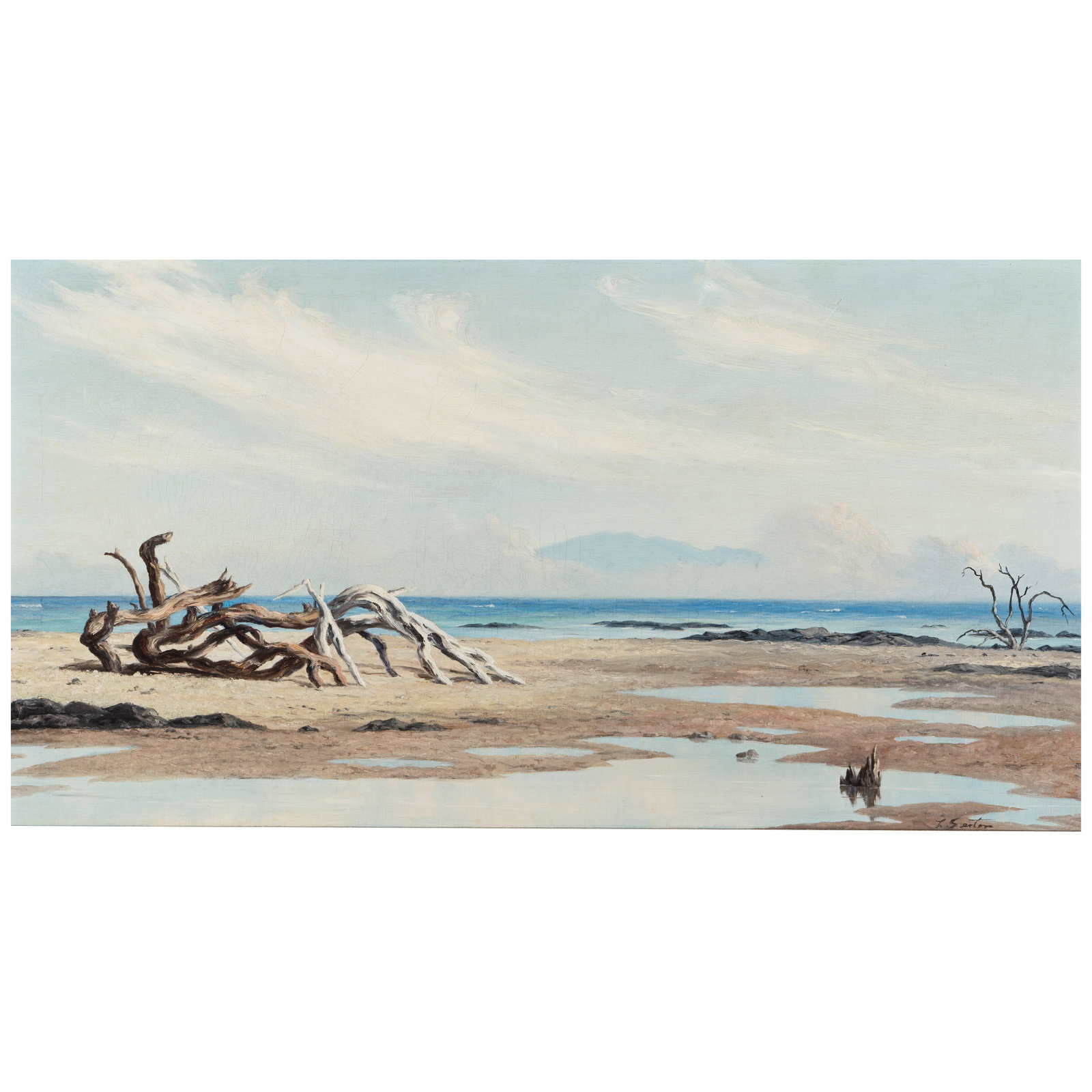 Lloyd Sexton, Jr. (1912-1990) View from Maui towards Kahoʻolawe 16 1/8 x 30 1/8 in. (1 of 1)