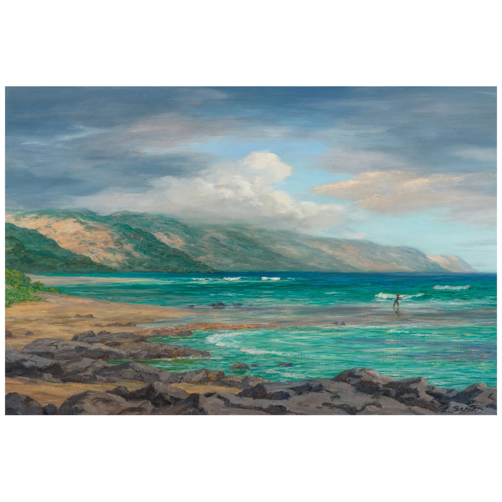 Lloyd Sexton, Jr. (1912-1990) Mokulēʻia, Oʻahu 16 x 24 in. (1 of 1)