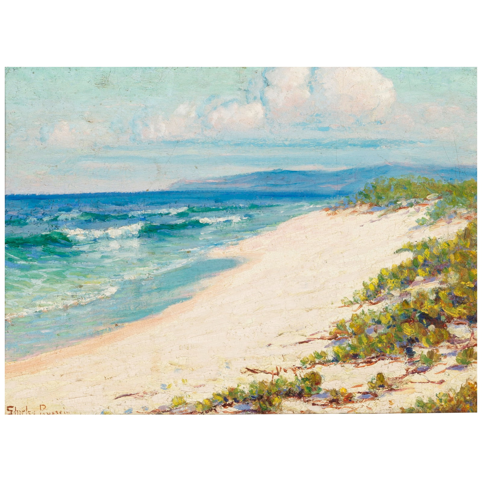 Shirley Ximena Hopper Russell (1886-1985) Beach, Windward Oʻahu 12 1/2 x 17 in. (1 of 1)