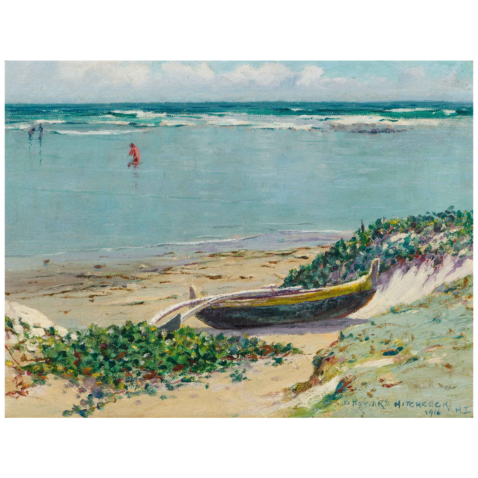 David Howard Hitchcock (1861-1943) Beached Canoe 12 x 16 in. (30.5 x 40.6 cm) (Painted in 1916.) (1 of 1)