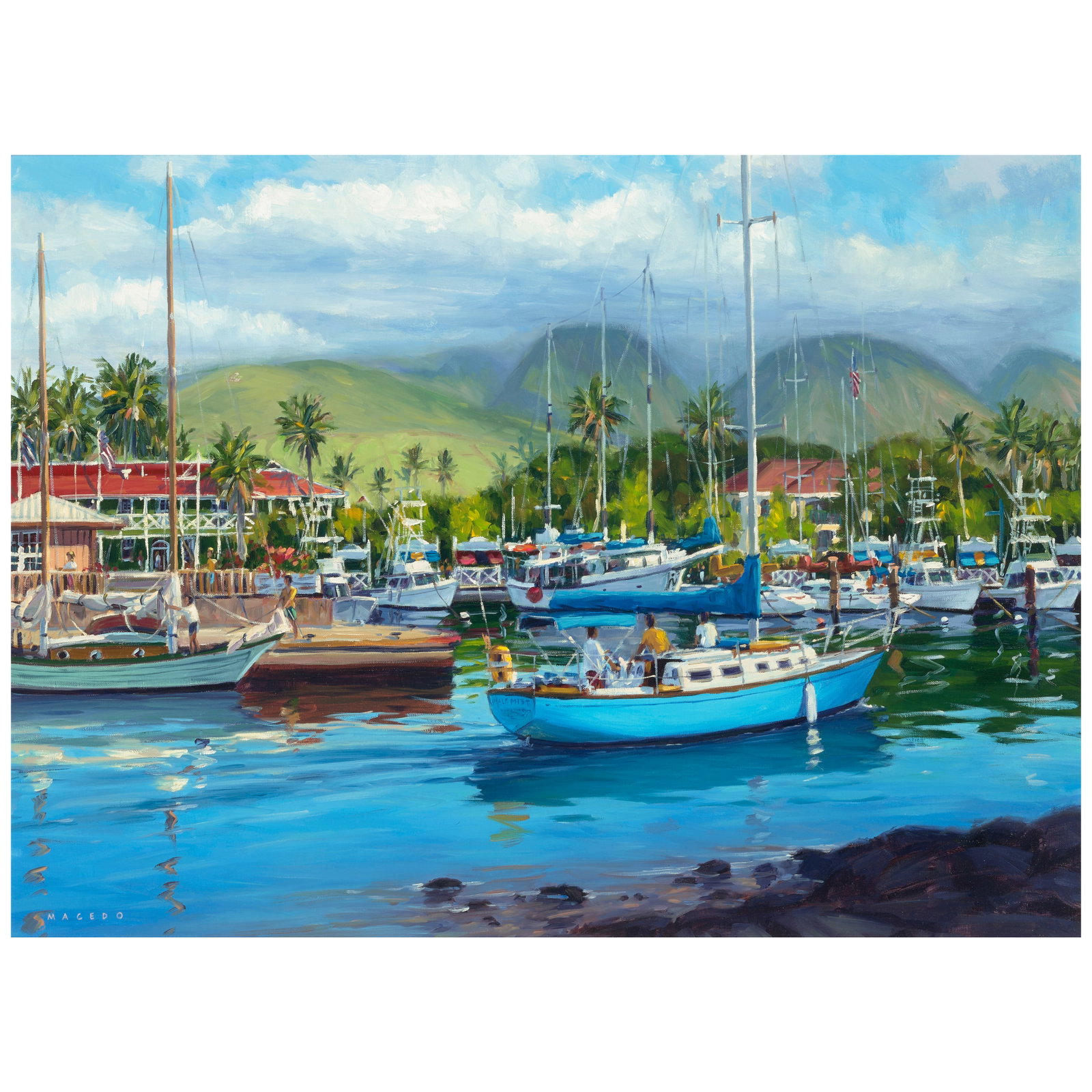 Ronaldo Macedo (born 1965) Return to Lahaina Harbor 22 x 30 in. (55.9 x 76.2 cm) In the artist's... (1 of 1)