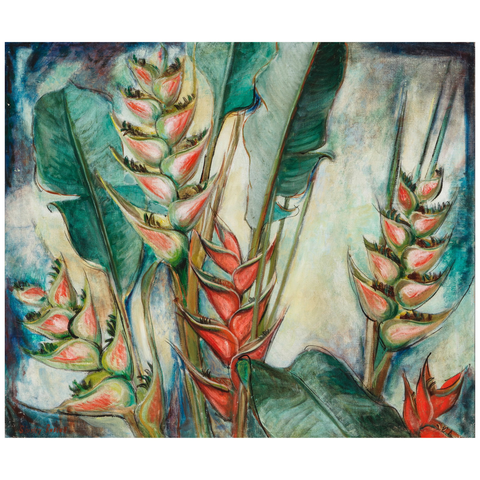 Shirley Ximena Hopper Russell (1886-1985) Heliconia 34 x 40 in. (1 of 1)