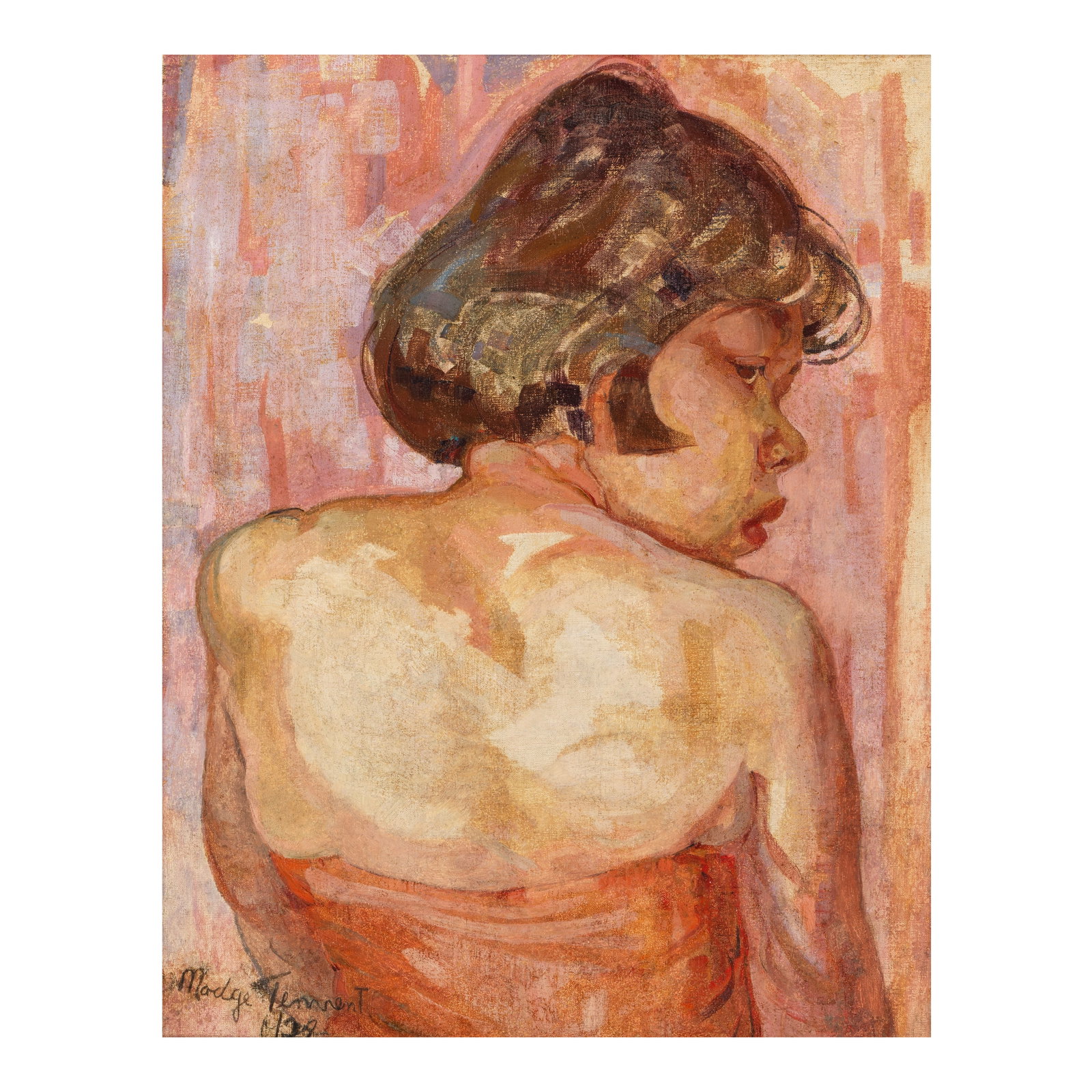Madge Tennent (1889-1972) Korean Girl; Portrait of a Woman (a double-sided composition) 25 3/4 x... (1 of 1)