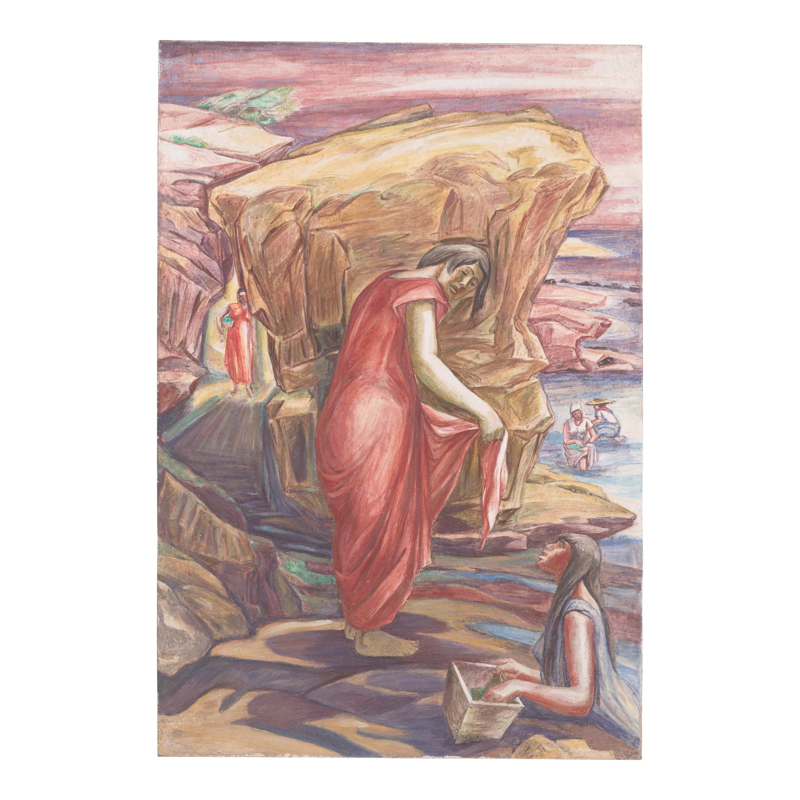 Juliette May Fraser (1887-1983) Limu Gatherers 51 x 34 3/4 in. (129.5 x 88.3 lcm) (Painted in 19... (1 of 1)