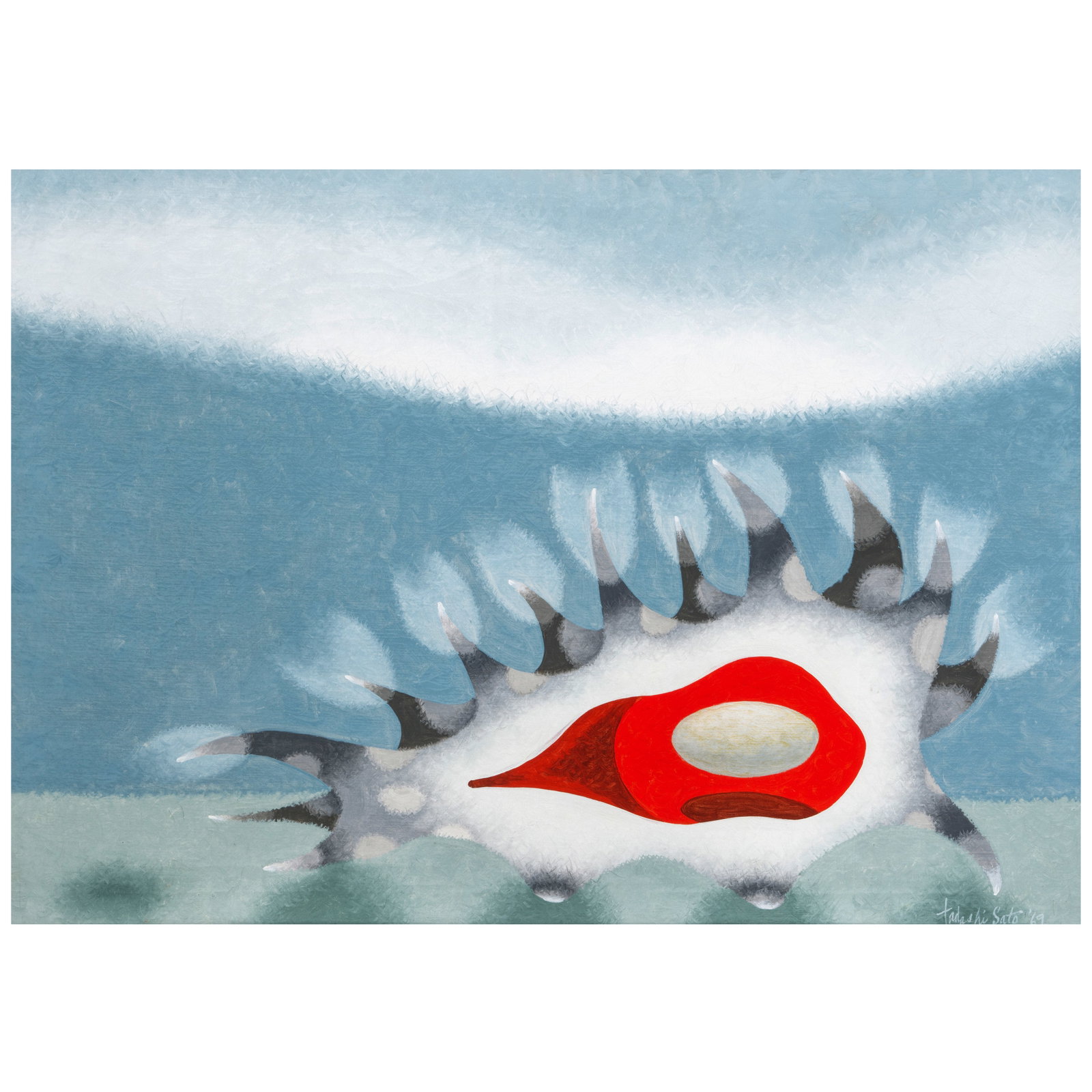 TADASHI SATO (1923-2005) Untitled (Sea Form) 30 x 42 in. (Painted in 1969.): TADASHI SATO (1923-2005) Untitled (Sea Form) signed and dated 'Tadashi Sato '69' (lower right) oil on canvas 30 x 42 in. Painted in 1969. Footnotes: Provenance The artist. Private collection,