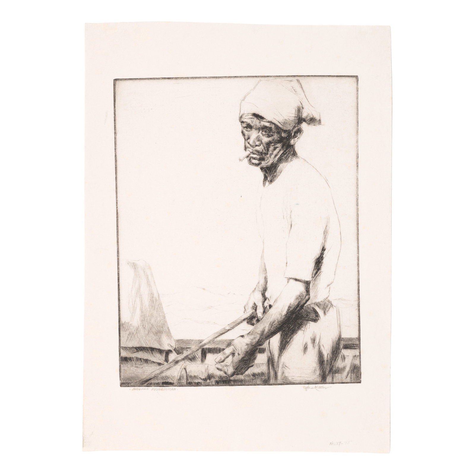 John Melville Kelly (1879-1962); Untitled (Sampan Worker); (1 of 1)