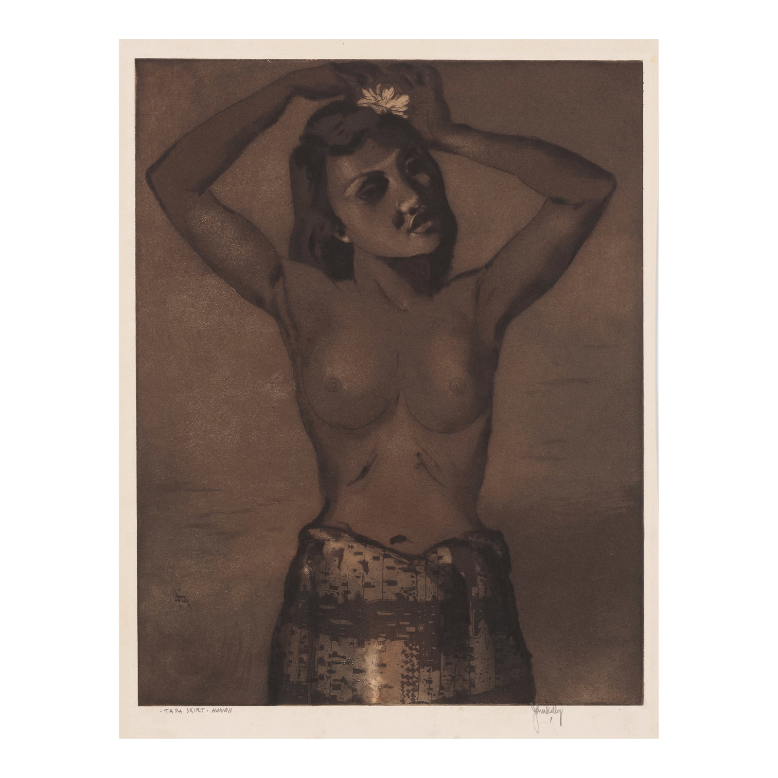 John Melville Kelly (1879-1962); Tapa Skirt, Hawaiʻi; (1 of 1)