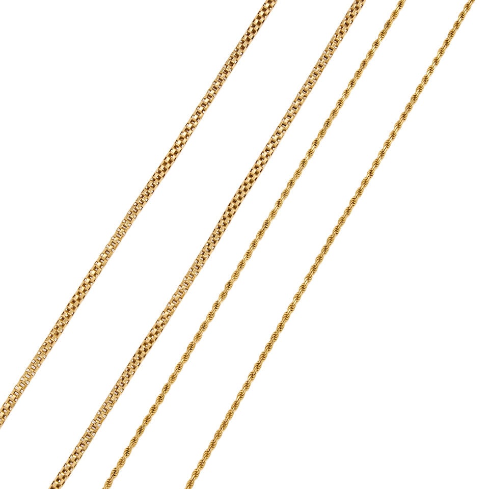 TWO 14K YELLOW GOLD NECKLACES - 2