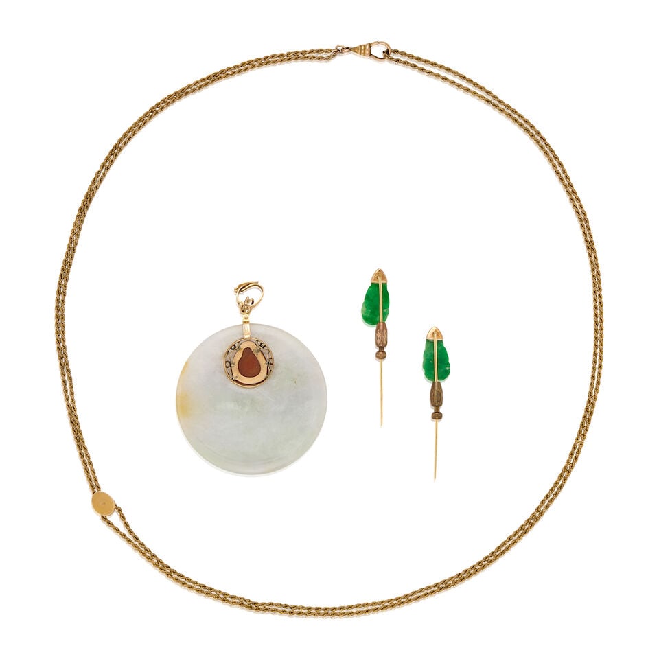 GOLD, GOLD PLATED BASE METAL, AND JADE JEWLERY - 2