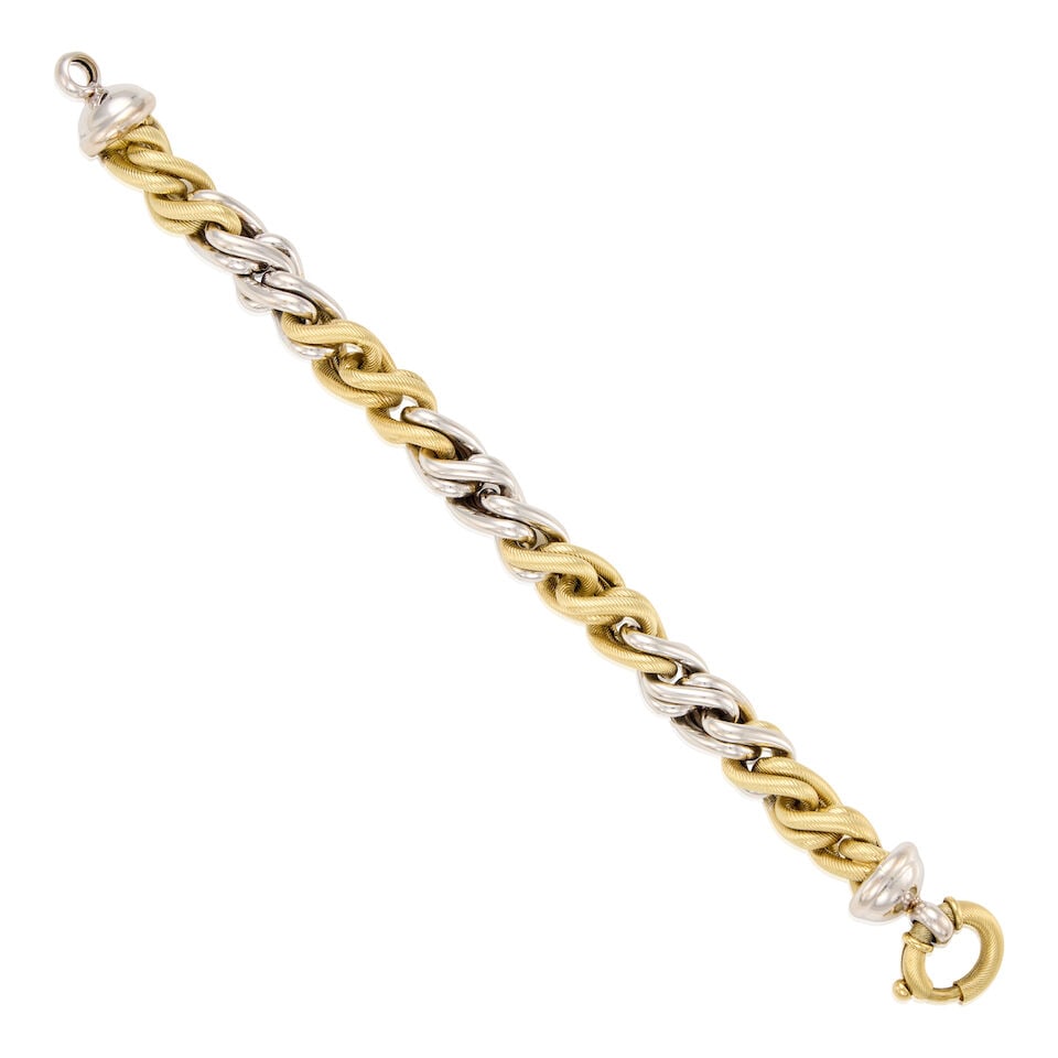 14K BICOLOR GOLD BRACELET - 2