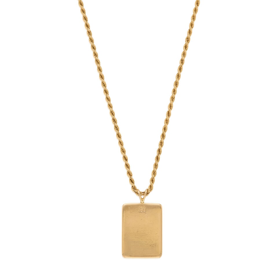 14K YELLOW GOLD PENDANT WITH CHAIN - 2