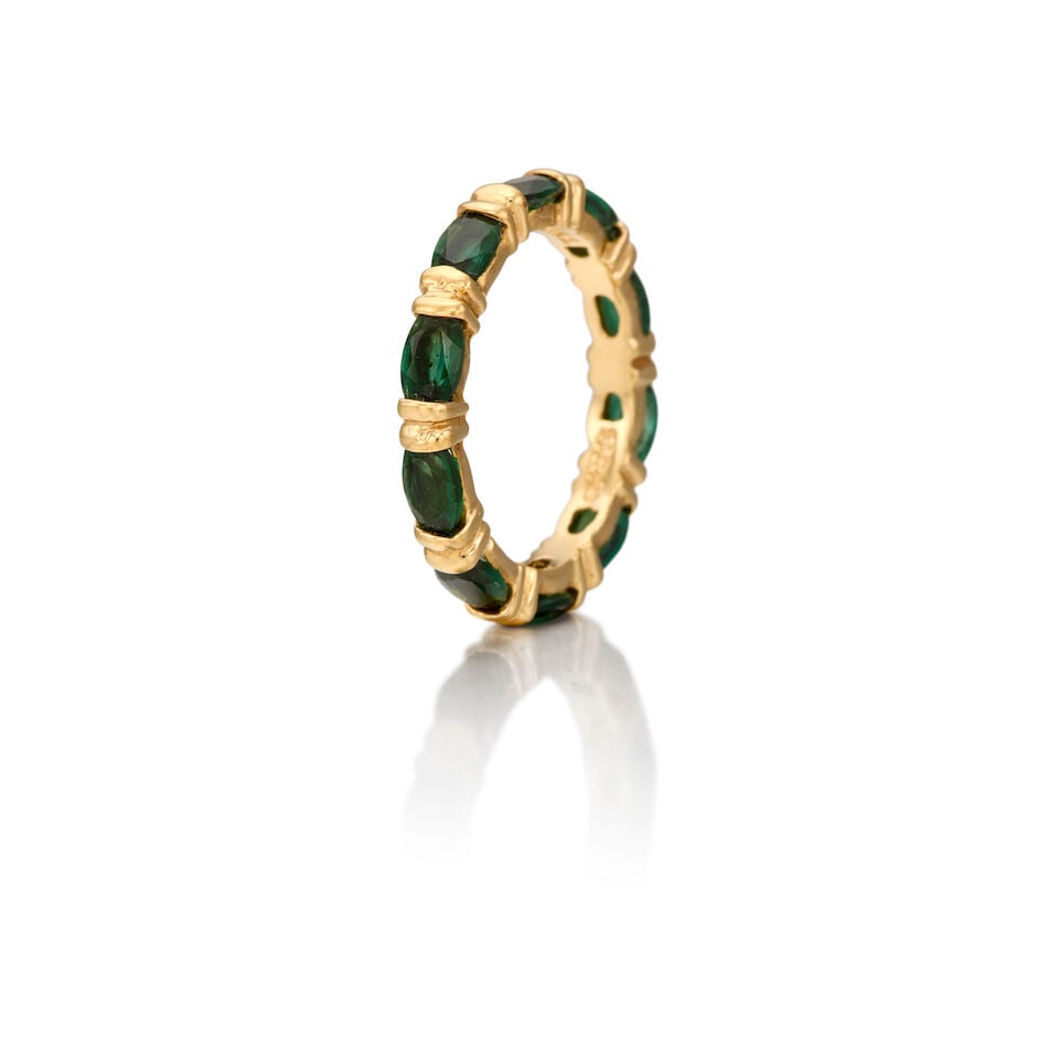 14K YELLOW GOLD AND TOURMALINE RING - 2