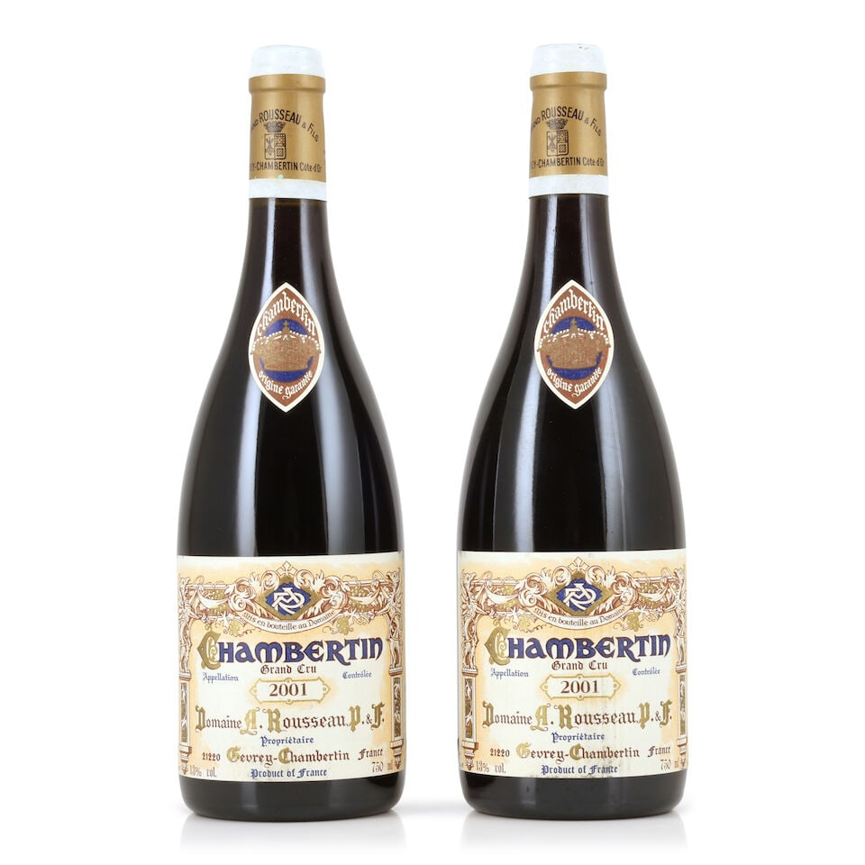 Domaine Armand Rousseau, Chambertin, 2001 (2 x 750ml): Domaine Armand Rousseau, Chambertin, 2001 (2 x 750ml) Region: Côte de Nuits Label: lightly bin-soiled, 1 peeling neck label For further information on this lot please visit Bonhams.com For furthe
