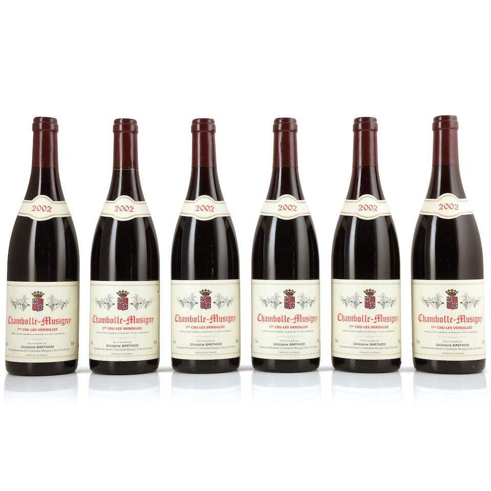 Ghislaine Barthod, Chambolle-Musigny 1er Cru les Veroilles, 2002 (6 x 750ml): Ghislaine Barthod, Chambolle-Musigny 1er Cru les Veroilles, 2002 (6 x 750ml) Region: Côte de Nuits Label: nicked labels For further information on this lot please visit Bonhams.com For further in