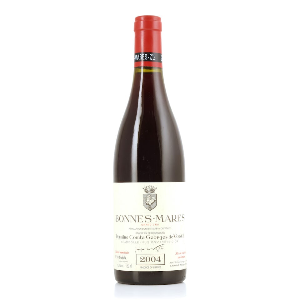 Domaine Comte Georges de Vogüé, Bonnes-Mares, 2004 (1 x 750ml): Domaine Comte Georges de Vogüé, Bonnes-Mares, 2004 (1 x 750ml) Region: Côte de Nuits Label: bin-soiled For further information on this lot please visit Bonhams.com For further informati