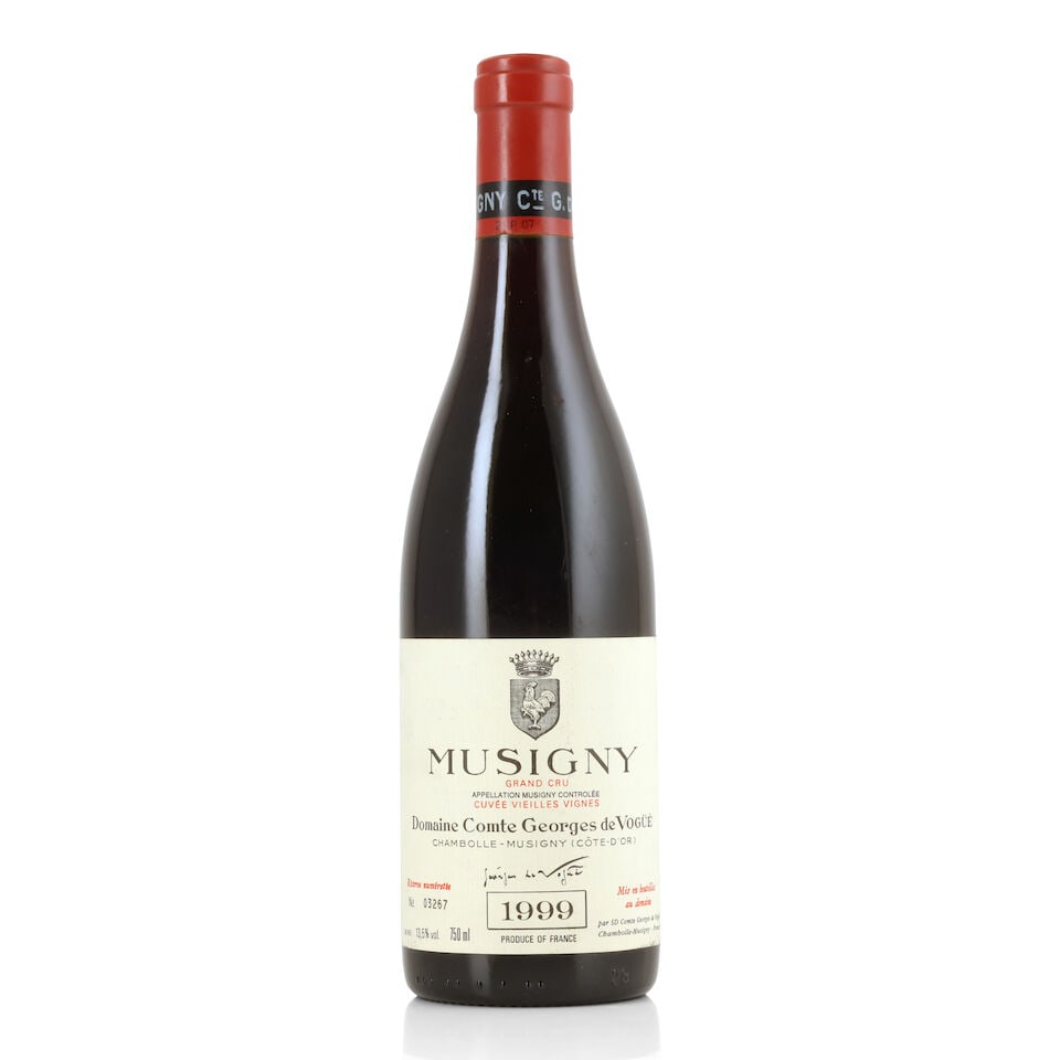 Domaine Comte Georges de Vogüé, Musigny Cuvée Vieilles Vignes, 1999 (1 x 750ml): Domaine Comte Georges de Vogüé, Musigny Cuvée Vieilles Vignes, 1999 (1 x 750ml) Region: Côte de Nuits Label: lightly bin-soiled For further information on this lot please visit Bon