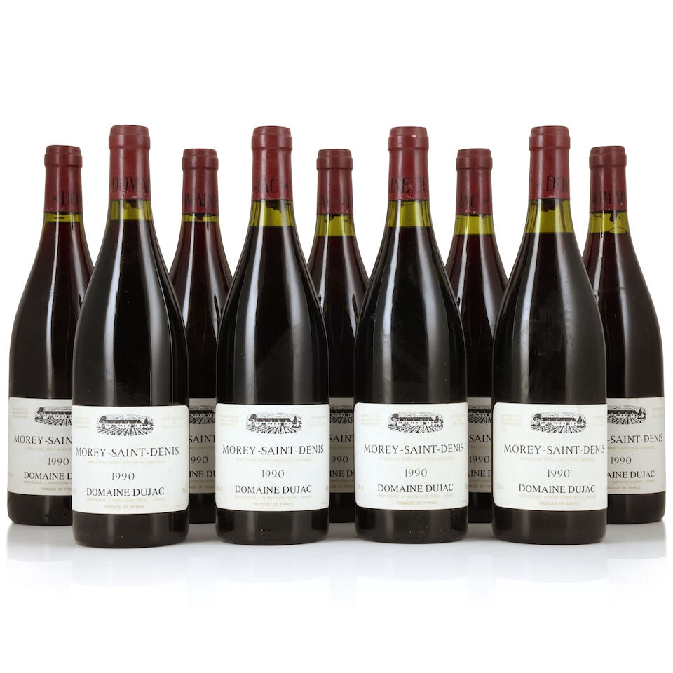 Domaine Dujac, Morey-Saint-Denis, 1990 (9 x 750ml): Domaine Dujac, Morey-Saint-Denis, 1990 (9 x 750ml) Region: Côte de Nuits Capsule: slightly worn Label: lightly bin-soiled For further information on this lot please visit Bonhams.com For further 