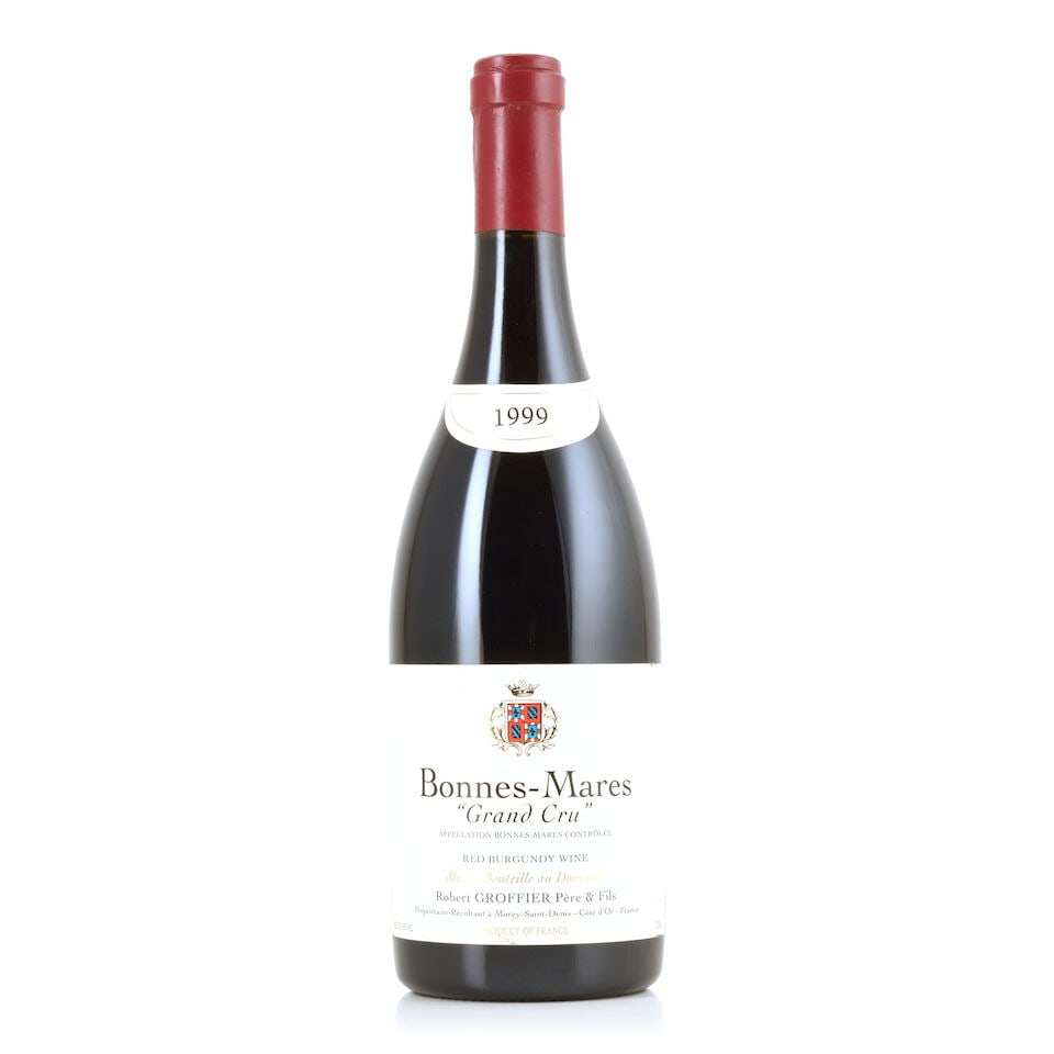 Robert Groffier Père & Fils, Bonnes-Mares, 1999 (1 x 750ml): Robert Groffier Père & Fils, Bonnes-Mares, 1999 (1 x 750ml) Region: Côte de Nuits Label: lightly bin-soiled For further information on this lot please visit Bonhams.com For further informati