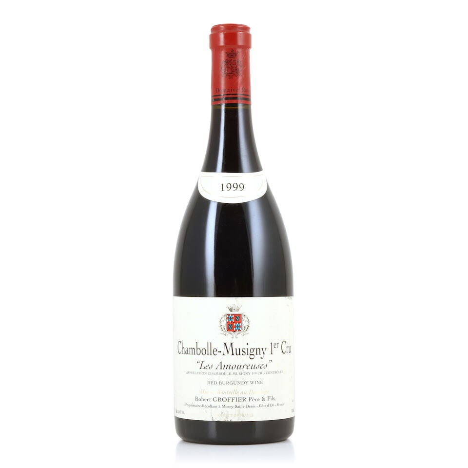 Robert Groffier Père & Fils Chambolle-Musigny 1er Cru Les Amoureuses, 1999 (1 x 750ml): Robert Groffier Père & Fils Chambolle-Musigny 1er Cru Les Amoureuses, 1999 (1 x 750ml) Region: Côte de Nuits Label: bin-soiled For further information on this lot please visit Bonhams.com Fo