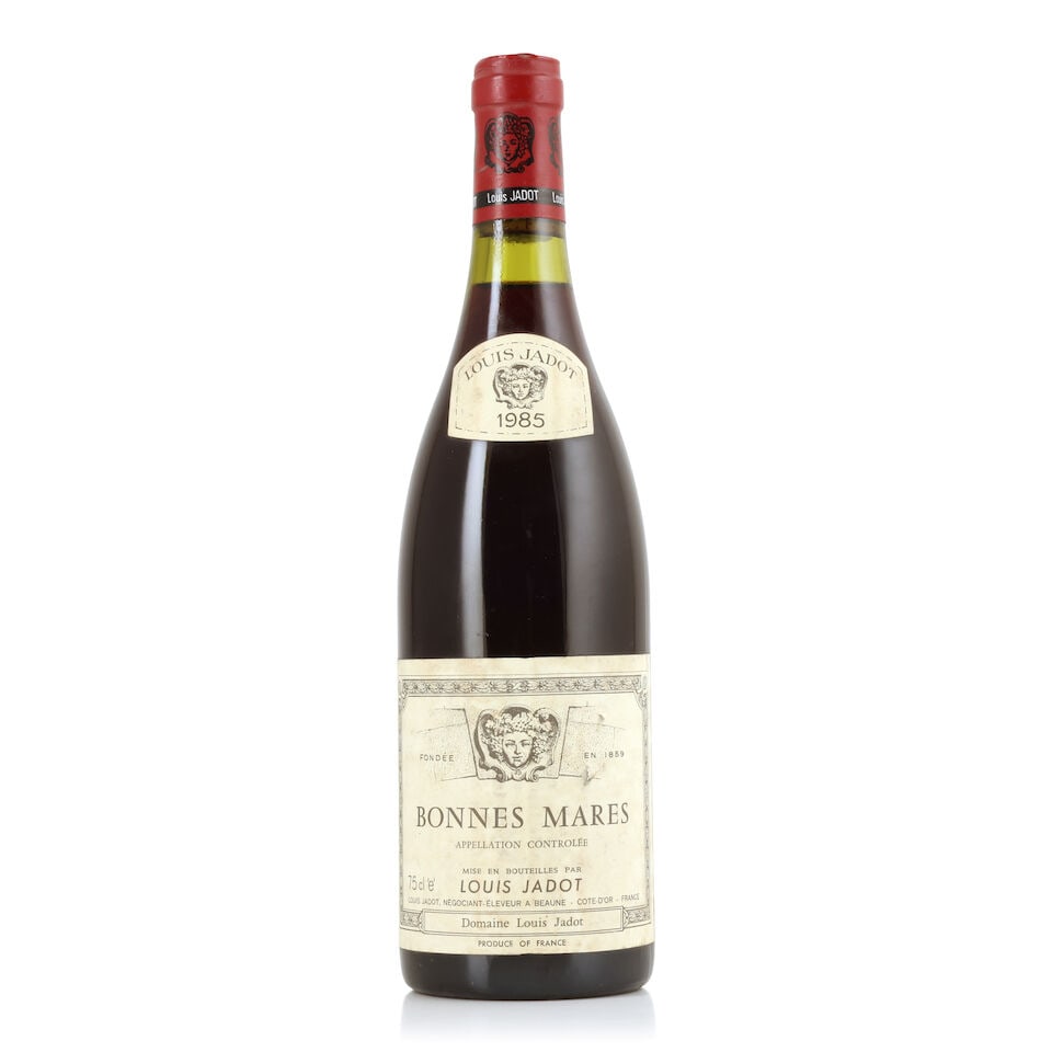 Domaine Louis Jadot, Bonnes-Mares, 1985 (1 x 750ml): Domaine Louis Jadot, Bonnes-Mares, 1985 (1 x 750ml) Region: Côte de Nuits Label: bin-soiled, damp-affected & nicked For further information on this lot please visit Bonhams.com For further inform