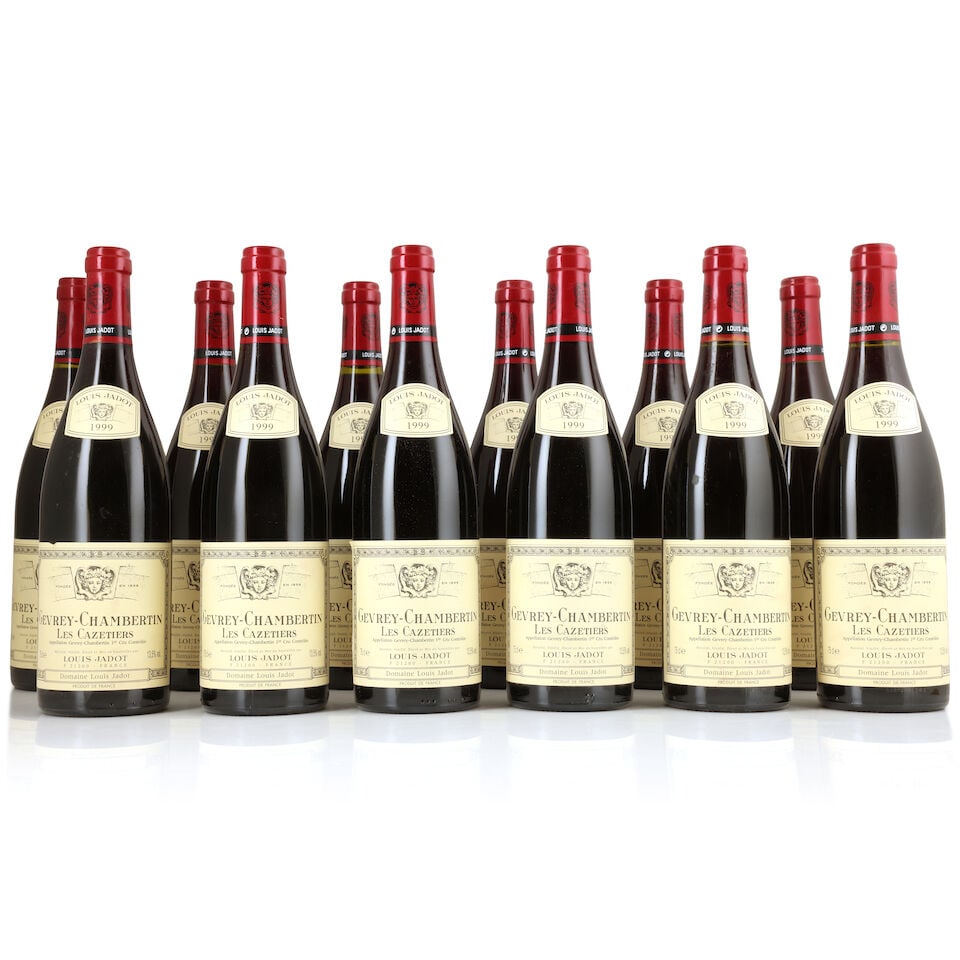 Domaine Louis Jadot, Gevrey-Chambertin 1er Cru Les Cazetiers, 1999 (12 x 750ml): Domaine Louis Jadot, Gevrey-Chambertin 1er Cru Les Cazetiers, 1999 (12 x 750ml) Region: Côte de Nuits Label: lightly damp-affected - 2 nicked Packaging: original wooden case For further informati