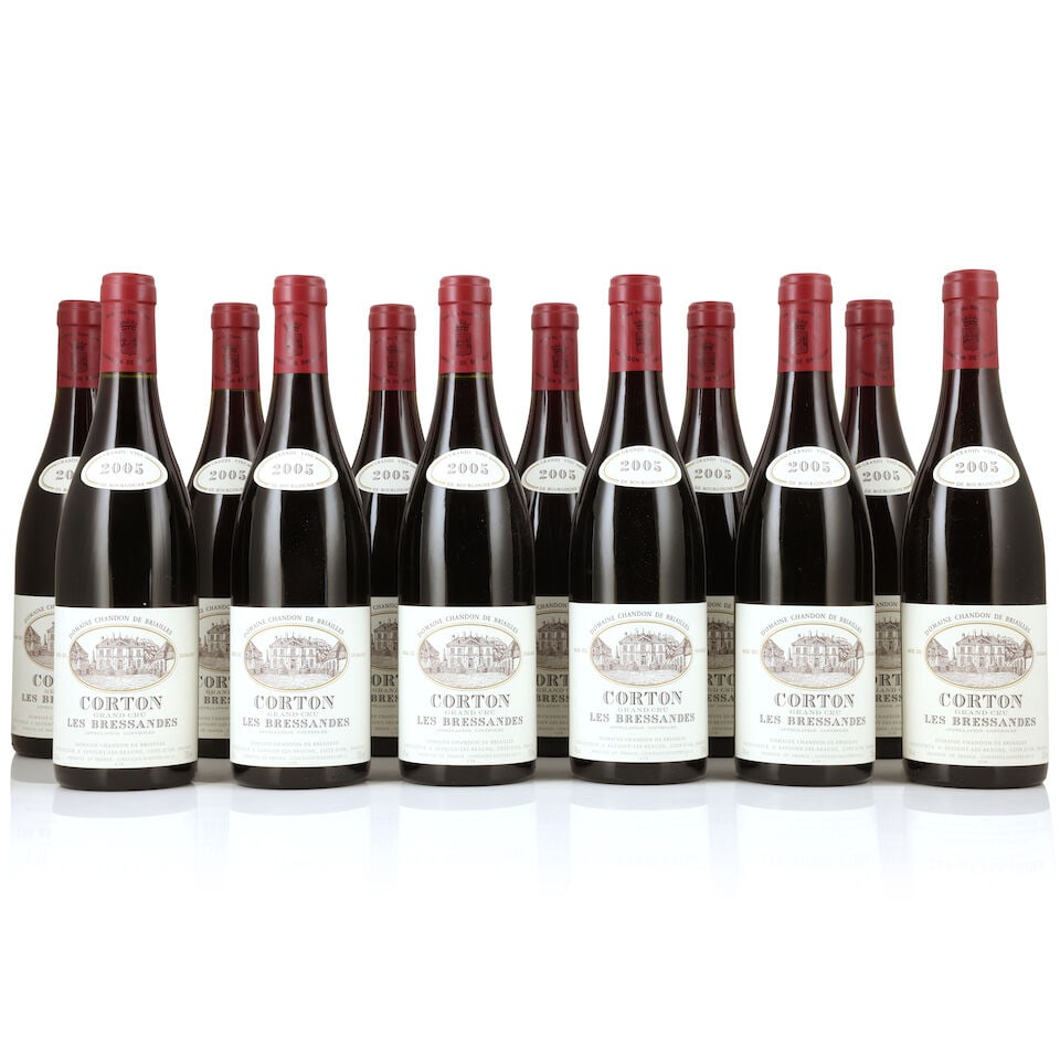 Domaine Chandon de Briailles, Corton Les Bressandes, 2005 (12 x 750ml): Domaine Chandon de Briailles, Corton Les Bressandes, 2005 (12 x 750ml) Region: Côte de Beaune Packaging: repacked from damp-affected original carton For further information on this lot please vis