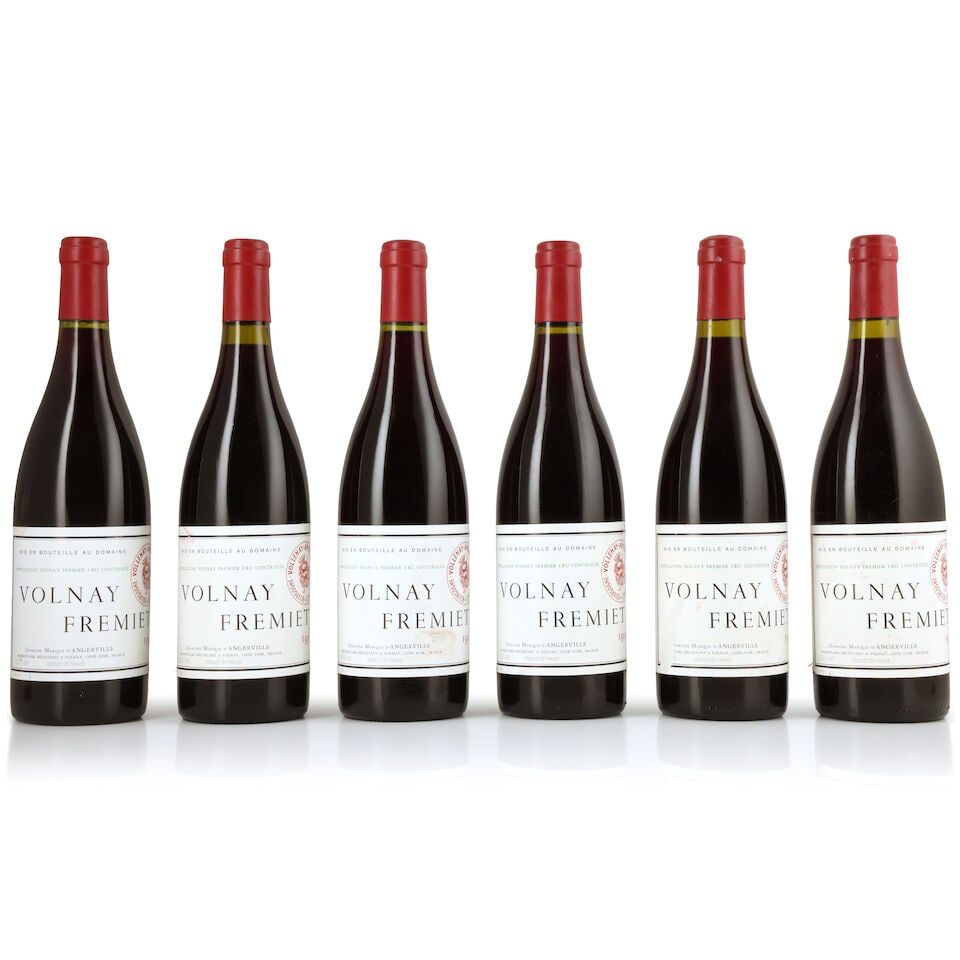 Domaine Marquis d'Angerville, Volnay 1er Cru Fremiets, 1990 (6 x 750ml): Domaine Marquis d'Angerville, Volnay 1er Cru Fremiets, 1990 (6 x 750ml) Region: Côte de Beaune Label: bin-soiled & nicked For further information on this lot please visit Bonhams.com For further 