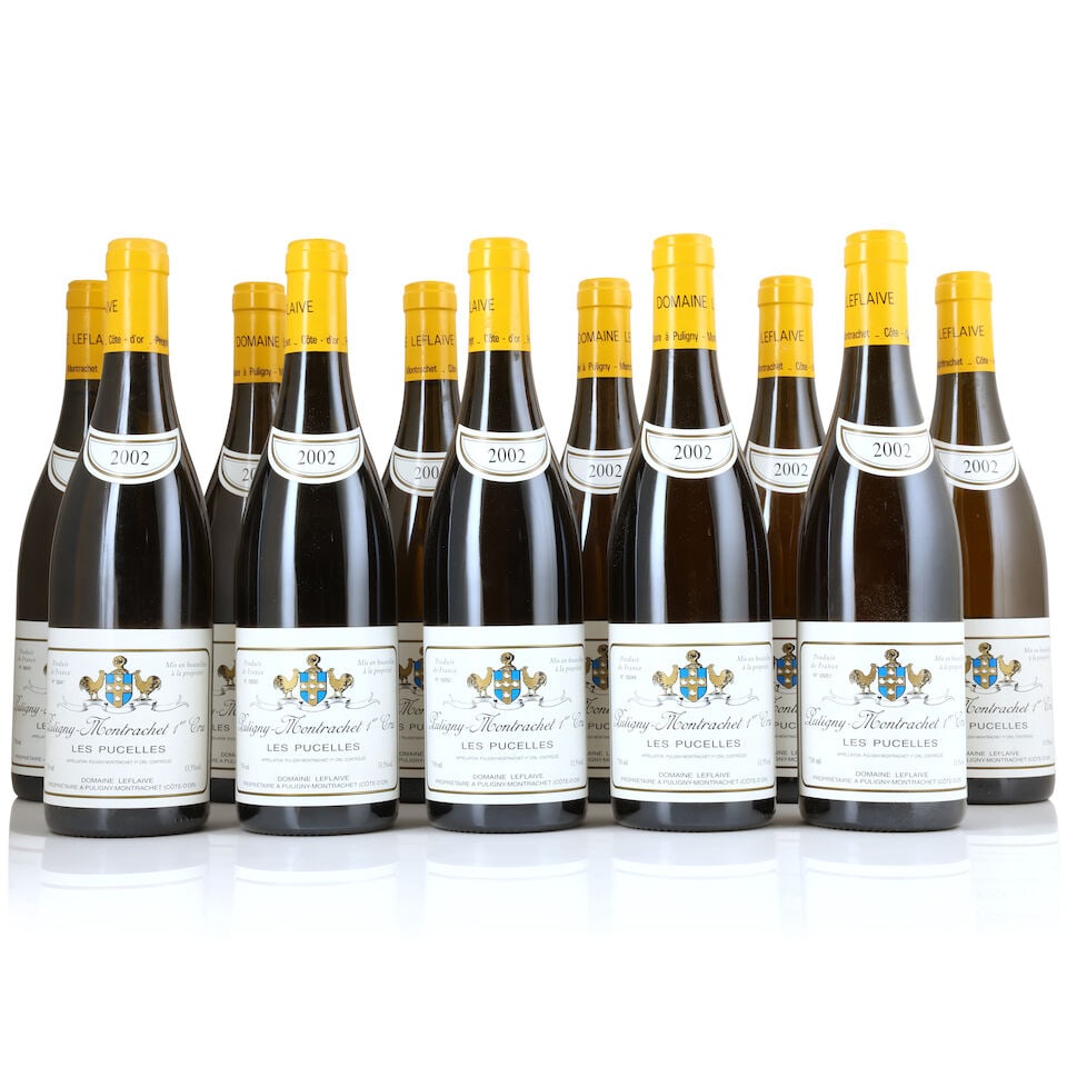 Domaine Leflaive, Puligny-Montrachet 1er Cru Les Pucelles, 2002 (11 x 750ml): Domaine Leflaive, Puligny-Montrachet 1er Cru Les Pucelles, 2002 (11 x 750ml) Region: Côte de Beaune Label: 1 stained vintage label Packaging: repacked from original wooden case For further inform